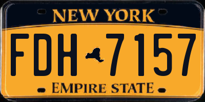 NY license plate FDH7157