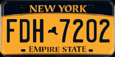 NY license plate FDH7202