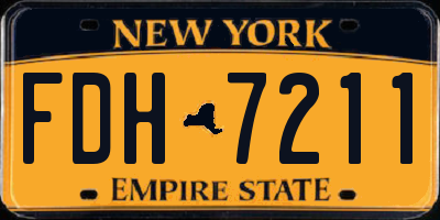 NY license plate FDH7211