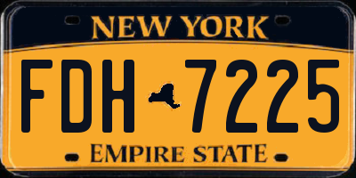 NY license plate FDH7225