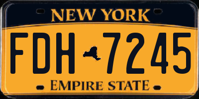 NY license plate FDH7245