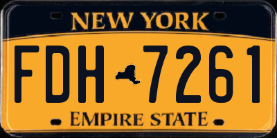 NY license plate FDH7261