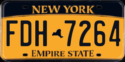 NY license plate FDH7264