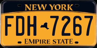 NY license plate FDH7267