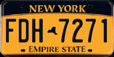 NY license plate FDH7271