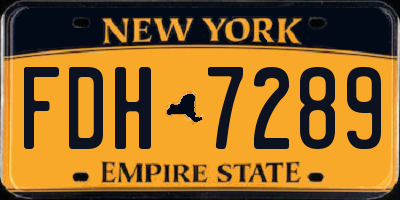 NY license plate FDH7289