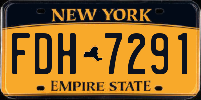 NY license plate FDH7291
