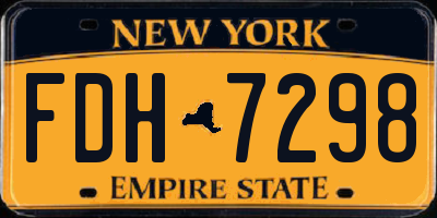 NY license plate FDH7298