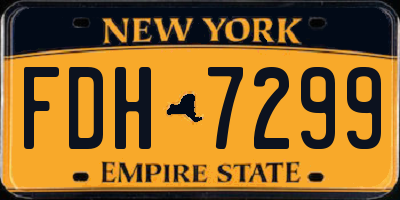 NY license plate FDH7299