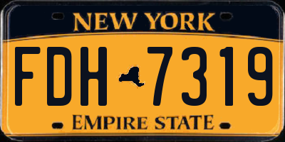 NY license plate FDH7319