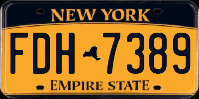 NY license plate FDH7389