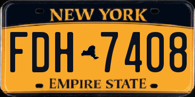 NY license plate FDH7408