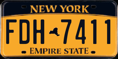 NY license plate FDH7411