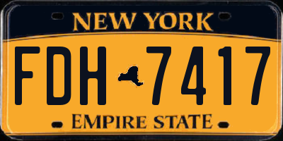 NY license plate FDH7417