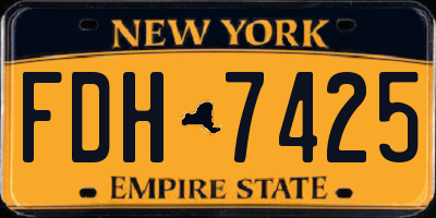 NY license plate FDH7425