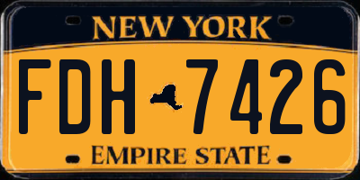 NY license plate FDH7426