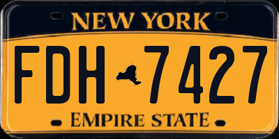 NY license plate FDH7427