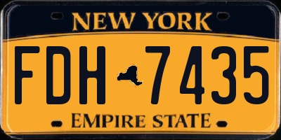 NY license plate FDH7435