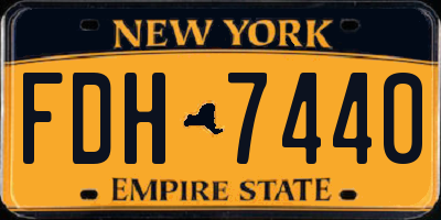 NY license plate FDH7440