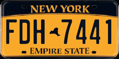 NY license plate FDH7441