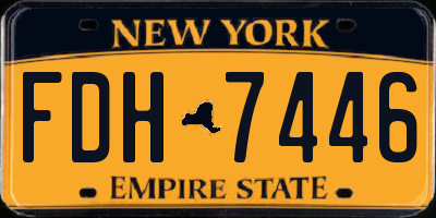 NY license plate FDH7446