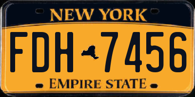 NY license plate FDH7456