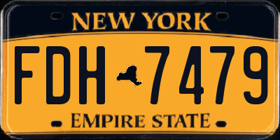 NY license plate FDH7479