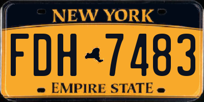 NY license plate FDH7483