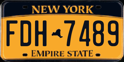NY license plate FDH7489