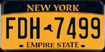 NY license plate FDH7499
