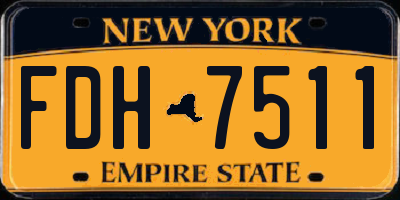 NY license plate FDH7511