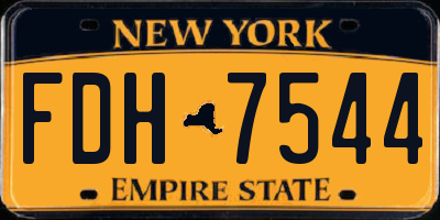 NY license plate FDH7544