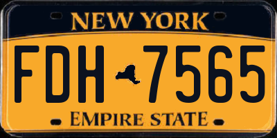 NY license plate FDH7565