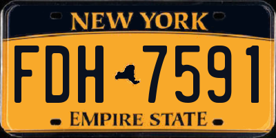 NY license plate FDH7591