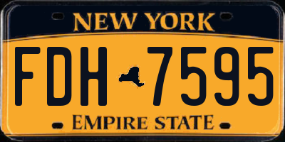 NY license plate FDH7595