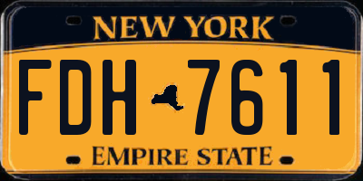NY license plate FDH7611