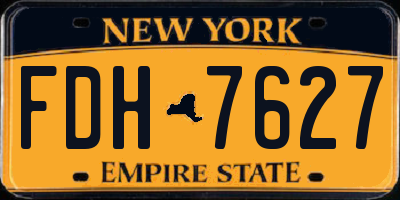 NY license plate FDH7627