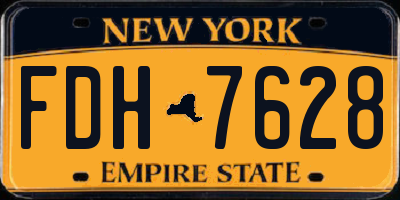 NY license plate FDH7628