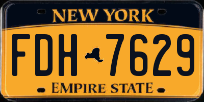NY license plate FDH7629