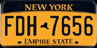 NY license plate FDH7656