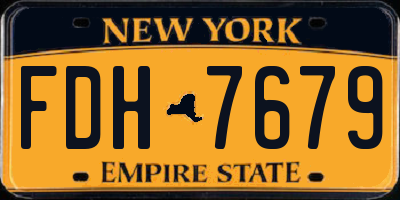 NY license plate FDH7679