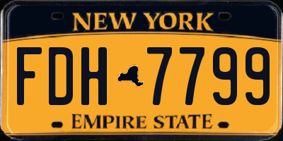 NY license plate FDH7799