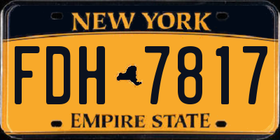 NY license plate FDH7817