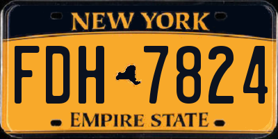 NY license plate FDH7824