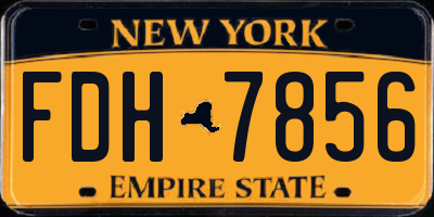 NY license plate FDH7856
