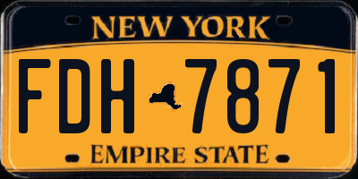 NY license plate FDH7871