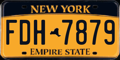 NY license plate FDH7879