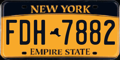 NY license plate FDH7882
