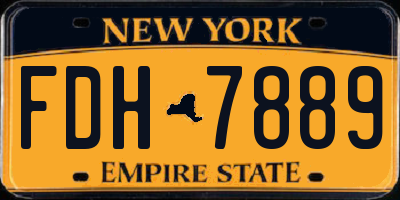 NY license plate FDH7889