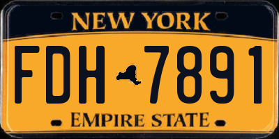 NY license plate FDH7891